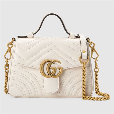 gucci gg marmont bianca indossata|gucci gg marmont mini.